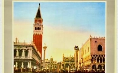 Travel Poster Venezia Venice Italy ENIT Railway