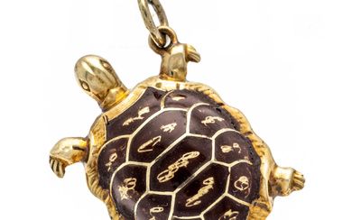 Turtle enamel pendant GG 585/0