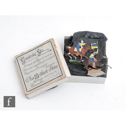 Twelve early to mid 20th Century tin flat figures modelled a...