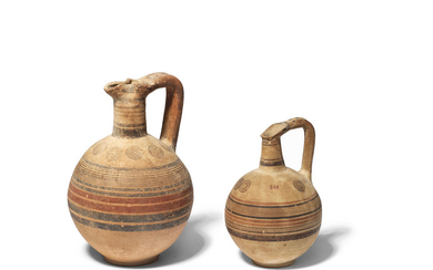 Two Cypriot bichrome ware jugs