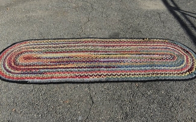 Two Polychromatic Hooked Rugs