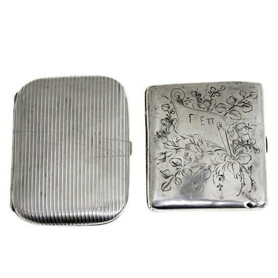 Two Silver Cigarette Cases, Germany, Early 20th
