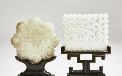 Two White Jade Plaques, Ming Dynasty