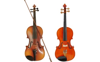 Two violins.