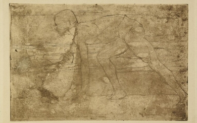 Umberto Boccioni (1882 - 1916) L'ATLETA puntasecca, cm 15,1x23,5; su foglio cm 18,5x26,4 eseguito nel...