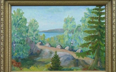 Untitled Continental School Oil on Canvas Painting