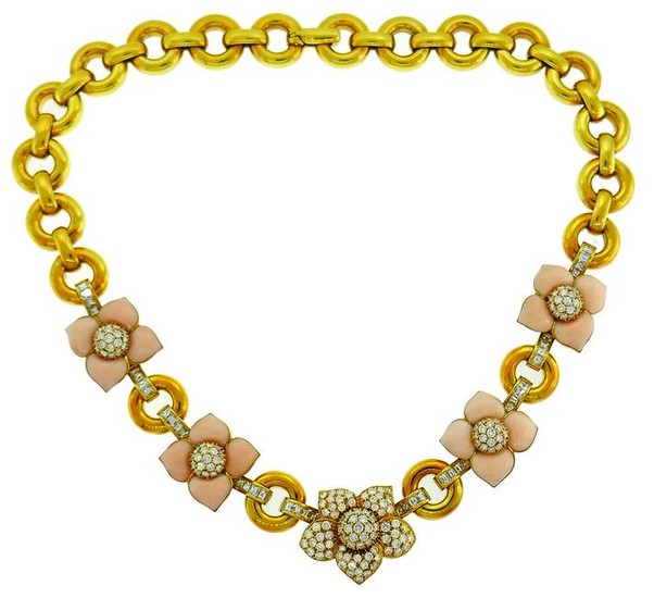 VAN CLEEF & ARPELS Vintage Alhambra Gold NECKLACE with