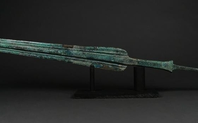 VERY LONG ANCIENT BRONZE SPEAR - 600mm