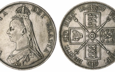 Victoria (1837-1901), 'Golden Jubilee' Double-Florin, 1887, 'Arabic 1', Jubilee bust left, rev....