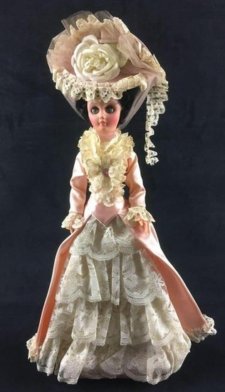 Victorian Lace and Satin Dress Doll