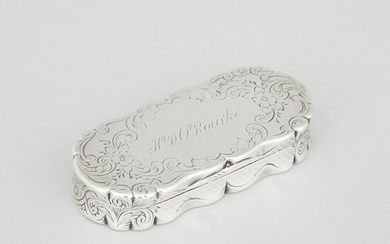 Victorian Silver Oval Snuff Box, Frederick Marson