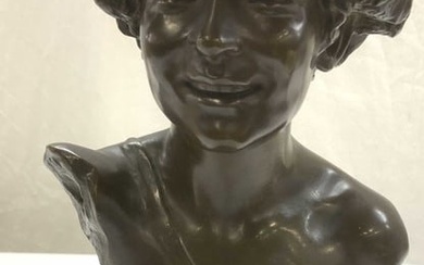 Vincenzo Gemito Antique Bronze Bust, Italian