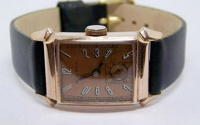 Vintage 14k Rose GP BULOVA Wind Watch Cal.10AX 1940s