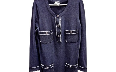 Vintage Chanel 2012 Cashmere Mid-Length Knitwear Dress
