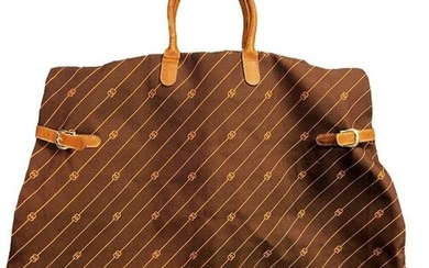 Vintage GUCCI Striped Monogram Garment Bag, 1970s