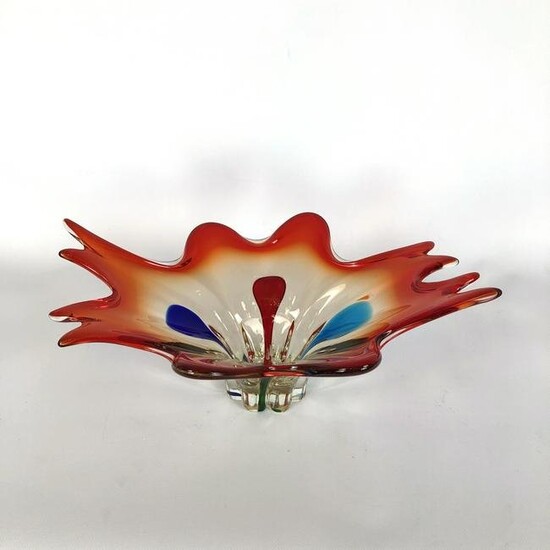 Vintage Large Murano glass bowl or centrepiece from 60s