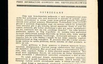 "Week", Newspaper Secretly Published in Poland 1944