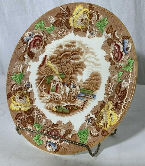 Wood & Sons Transfer Ware Ceramic Plate, England