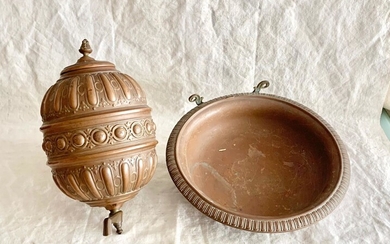 Tank and bowl for ritual hand washing, from a synagogue. England