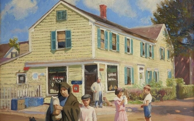 WILLIAM MCGREGOR PAXTON (american 1869-1941) "PROVINCETOWN STREET - THE...