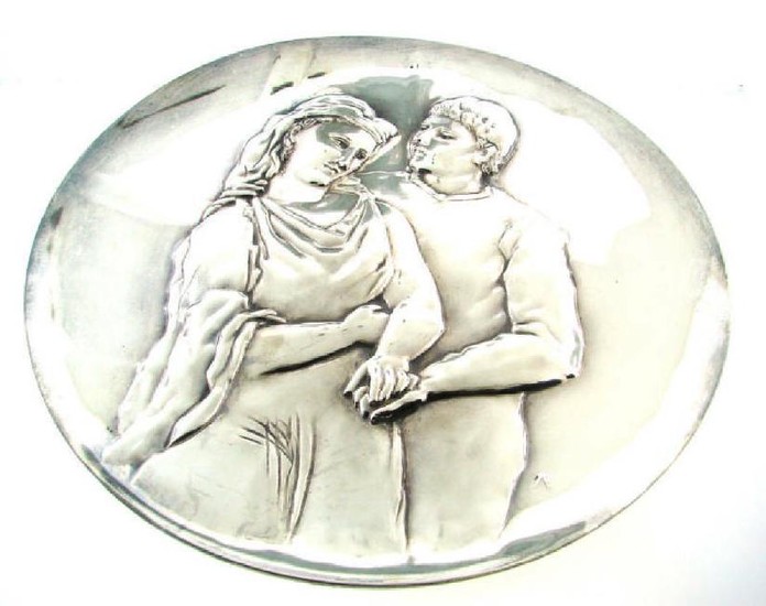 Sterling Silver "The Lovers" Plate A Tribute To Picasso