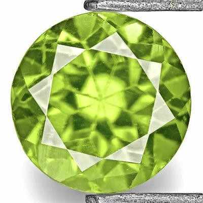 0.52-Carat 4.90mm Round VVS-Clarity Bright Green Sphene