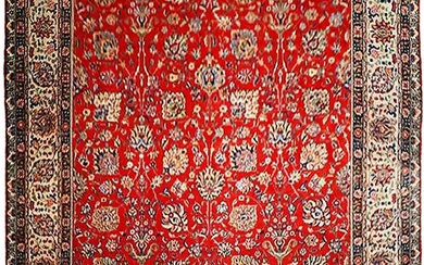 10 x 13 Red VINTAGE Persian Tabriz Rug
