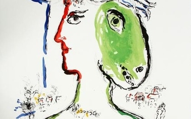 MARC CHAGALL COLOR LITHOGRAPH, 1972