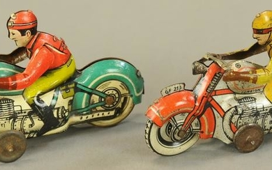 PAIR OF FISCHER MOTORCYCLE PENNY TOYS