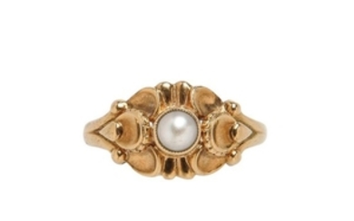 Georg Jensen 18kt Gold and Pearl Ring