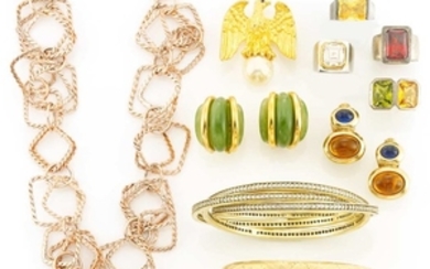 Group of Gold, Gold-Filled and Metal Jewelry, Items and Fragments
