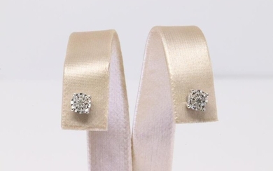 10Kt White Gold Diamond Earring.