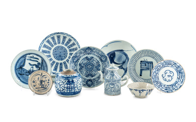 12 Chinese Blue and White Porcelain Wares