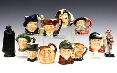 12 Small Royal Doulton Character Mugs and Figurines