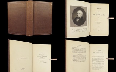 1859 Memoir of US President John Quincy Adams Harvard University Josiah Quincy