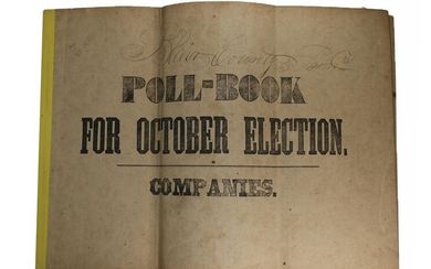 1864 Regimental Election "Pollbook" (A. Lincoln)