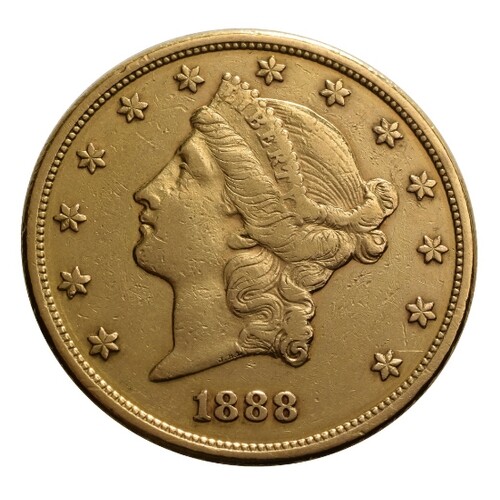 1888 $20 Dollar Double Eagle Gold Coin - Liberty Head