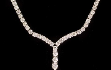 18k Gold 1.87ct Sapphire 4.14ct Diamond Necklace