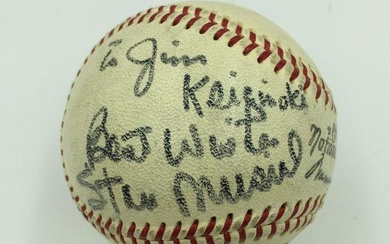 1960's Stan Musial Playing Days Signed National League Giles Baseball PSA DNA