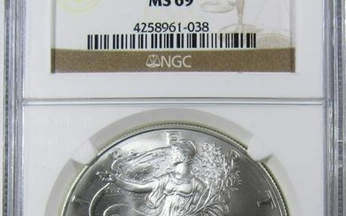 2002 AMERICAN SILVER EAGLE NGC MS-69