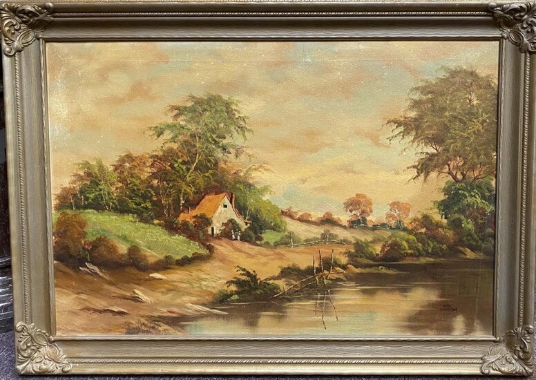 20th Century American Oil on Canvas Painting
