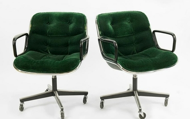 A Pair of Charles Pollock for Knoll Executive Chairs.