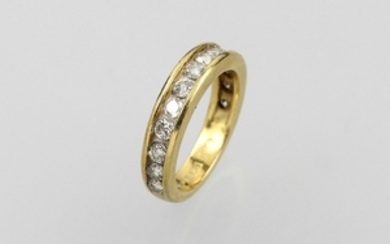 18 kt gold ring with brilliants ,...