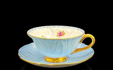 2pc Shelley England Cup and Saucer, Pansy Forget-Me-Not