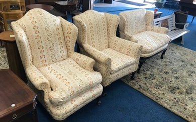 3 Pc Upholstered Parlor Set