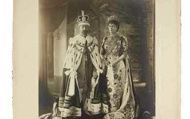 GEORGE V; AND MARY; KING AND QUEEN OF THE UK Large Photograp