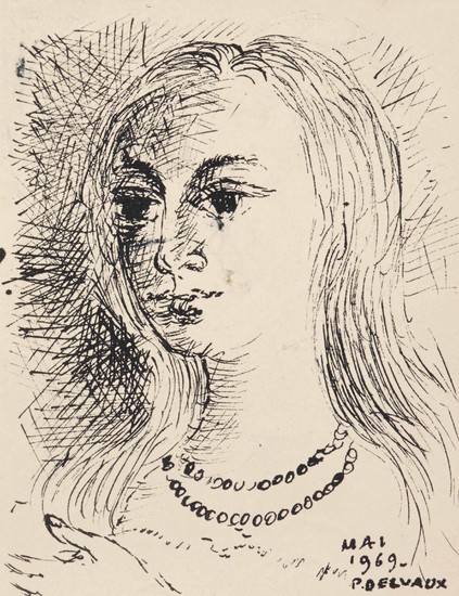 Paul Delvaux (1897-1994), Jeune femme au collier de perles