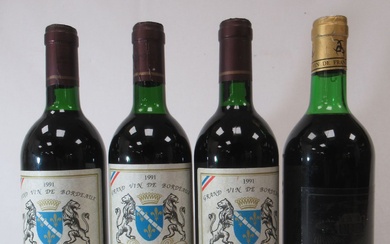 4 bouteilles de Saint Emilion : 3 Château... - Lot 40 - Enchères Maisons-Laffitte