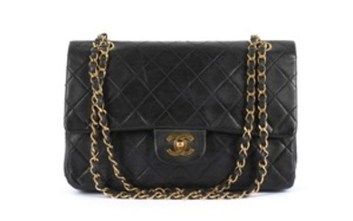Chanel Black Classic Double Flap Medium Bag, c....