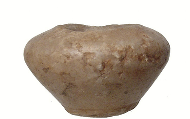 Egyptian squat alabaster kohl vessel, Old Kingdom